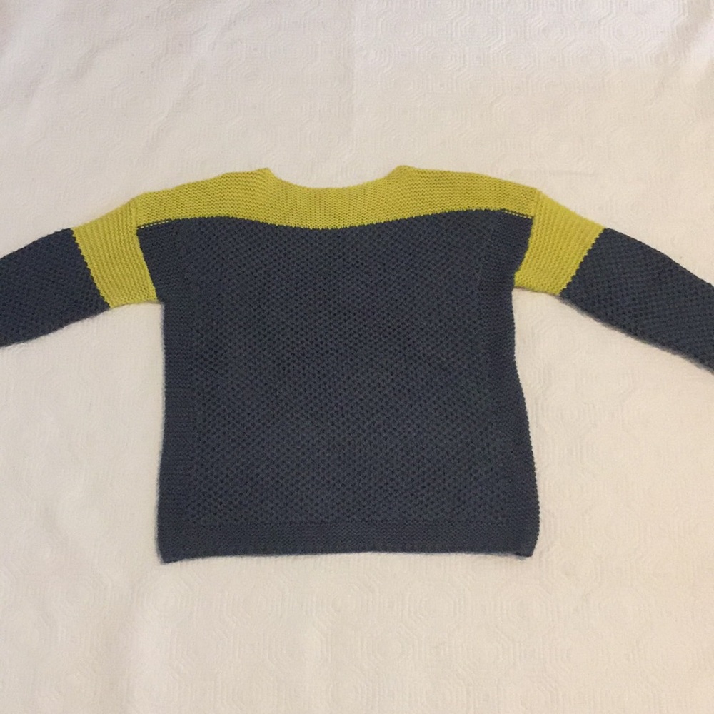 teal and green UO sweater